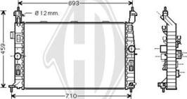 Diederichs DCM2655 - Радиатор, охлаждане на двигателя vvparts.bg