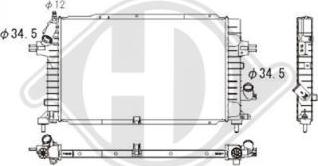 Diederichs DCM2661 - Радиатор, охлаждане на двигателя vvparts.bg