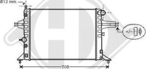 Diederichs DCM2633 - Радиатор, охлаждане на двигателя vvparts.bg