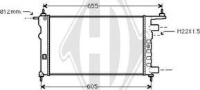 Diederichs DCM2629 - Радиатор, охлаждане на двигателя vvparts.bg