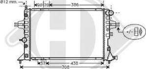 Diederichs DCM2624 - Радиатор, охлаждане на двигателя vvparts.bg