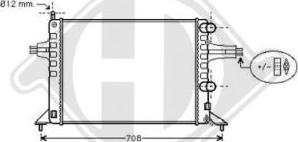 Diederichs DCM2628 - Радиатор, охлаждане на двигателя vvparts.bg