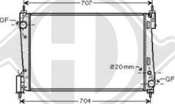 Diederichs DCM2672 - Радиатор, охлаждане на двигателя vvparts.bg