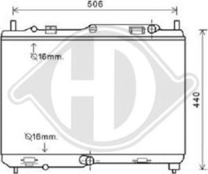 Diederichs DCM2098 - Радиатор, охлаждане на двигателя vvparts.bg