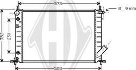 Diederichs DCM2056 - Радиатор, охлаждане на двигателя vvparts.bg