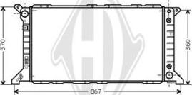 Diederichs DCM2051 - Радиатор, охлаждане на двигателя vvparts.bg