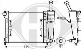 Diederichs DCM2008 - Радиатор, охлаждане на двигателя vvparts.bg