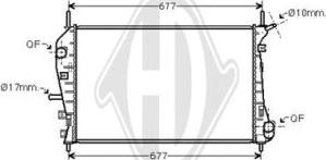 Diederichs DCM2074 - Радиатор, охлаждане на двигателя vvparts.bg