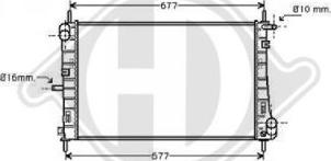 Diederichs DCM2075 - Радиатор, охлаждане на двигателя vvparts.bg