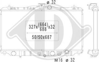 Diederichs DCM2142 - Радиатор, охлаждане на двигателя vvparts.bg