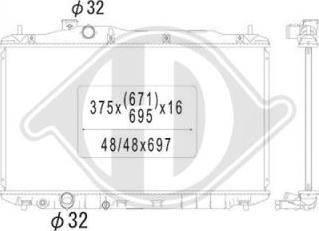 Diederichs DCM2183 - Радиатор, охлаждане на двигателя vvparts.bg