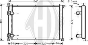 Diederichs DCM2895 - Радиатор, охлаждане на двигателя vvparts.bg