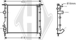 Diederichs DCM2898 - Радиатор, охлаждане на двигателя vvparts.bg