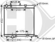 Diederichs DCM2804 - Радиатор, охлаждане на двигателя vvparts.bg