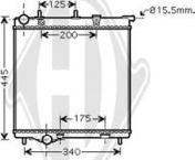 Diederichs DCM2803 - Радиатор, охлаждане на двигателя vvparts.bg