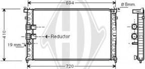 Diederichs DCM2819 - Радиатор, охлаждане на двигателя vvparts.bg