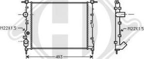 Diederichs DCM2889 - Радиатор, охлаждане на двигателя vvparts.bg