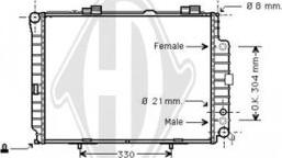 Diederichs DCM2392 - Радиатор, охлаждане на двигателя vvparts.bg