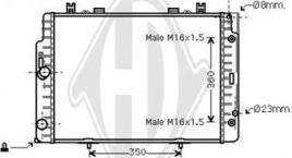 Diederichs DCM2340 - Радиатор, охлаждане на двигателя vvparts.bg