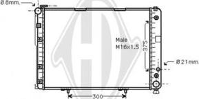 Diederichs DCM2355 - Радиатор, охлаждане на двигателя vvparts.bg