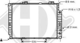 Diederichs DCM2361 - Радиатор, охлаждане на двигателя vvparts.bg