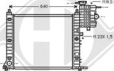 Diederichs DCM2368 - Радиатор, охлаждане на двигателя vvparts.bg