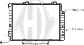 Diederichs DCM2363 - Радиатор, охлаждане на двигателя vvparts.bg