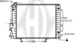 Diederichs DCM2321 - Радиатор, охлаждане на двигателя vvparts.bg