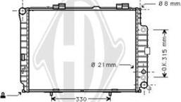 Diederichs DCM2370 - Радиатор, охлаждане на двигателя vvparts.bg