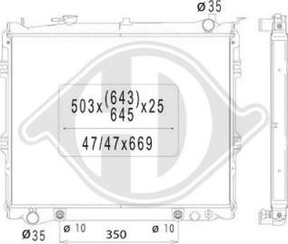 Diederichs DCM2264 - Радиатор, охлаждане на двигателя vvparts.bg