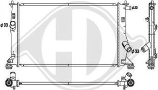 Diederichs DCM2263 - Радиатор, охлаждане на двигателя vvparts.bg