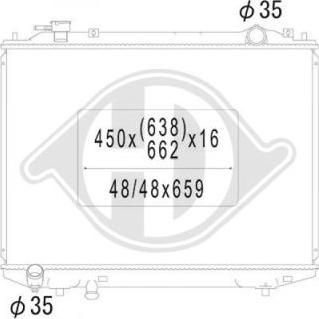 Diederichs DCM2262 - Радиатор, охлаждане на двигателя vvparts.bg