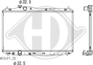 Diederichs DCM2202 - Радиатор, охлаждане на двигателя vvparts.bg