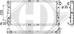Diederichs DCM2229 - Радиатор, охлаждане на двигателя vvparts.bg