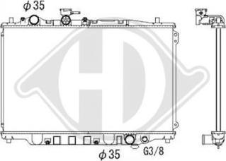 Diederichs DCM2220 - Радиатор, охлаждане на двигателя vvparts.bg