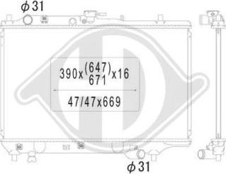 Diederichs DCM2223 - Радиатор, охлаждане на двигателя vvparts.bg