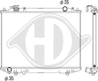 Diederichs DCM2277 - Радиатор, охлаждане на двигателя vvparts.bg