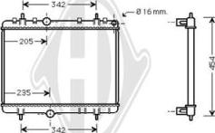 Diederichs DCM2795 - Радиатор, охлаждане на двигателя vvparts.bg