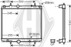 Diederichs DCM2798 - Радиатор, охлаждане на двигателя vvparts.bg