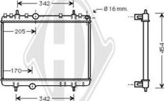 Diederichs DCM2793 - Радиатор, охлаждане на двигателя vvparts.bg