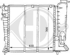 Diederichs DCM2748 - Радиатор, охлаждане на двигателя vvparts.bg