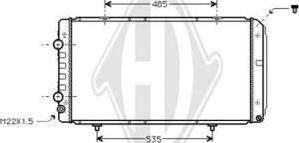 Diederichs DCM2750 - Радиатор, охлаждане на двигателя vvparts.bg