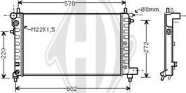 Diederichs DCM2753 - Радиатор, охлаждане на двигателя vvparts.bg