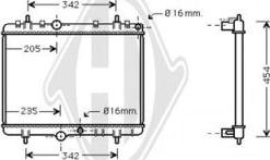 Diederichs DCM2784 - Радиатор, охлаждане на двигателя vvparts.bg