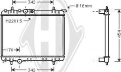 Diederichs DCM2785 - Радиатор, охлаждане на двигателя vvparts.bg