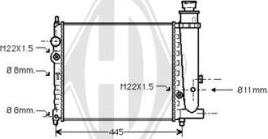 Diederichs DCM2727 - Радиатор, охлаждане на двигателя vvparts.bg