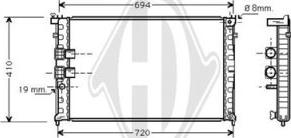 Diederichs DCM2778 - Радиатор, охлаждане на двигателя vvparts.bg