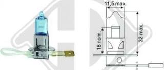 Diederichs LID10017 - Крушка с нагреваема жичка, фар за дълги светлини vvparts.bg