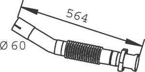Dinex 53108 - Изпускателна тръба vvparts.bg