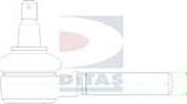 Ditas A2-2484 - Накрайник на напречна кормилна щанга vvparts.bg